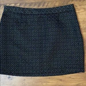 Gap black mini skirt in black with gold detail